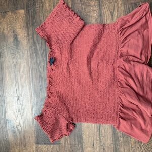 Women's Rose American Eagle Smocked Top